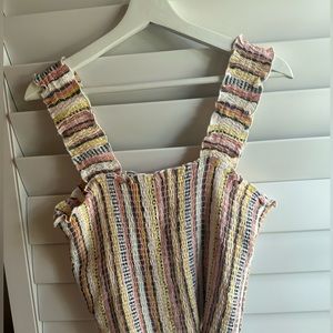 Francesca’s Summer Multi color striped  Tank Top